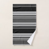 Stripes Black, Grays, White Bad Handdoek (Handdoek)