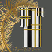 Stripes Black White, Gold Bath-handdoekset Bad Handdoek