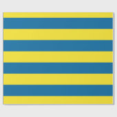 Stripes | Blauw & Geel |  Cadeaupapier (Vlak)