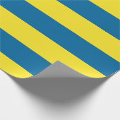 Stripes | Blauw & Geel |  Cadeaupapier (Hoek)
