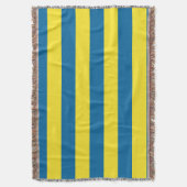 Stripes | Blauw & Geel | Deken (Voorkant Verticaal)