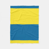 Stripes | Blauw & Geel |  Fleece Deken (Voorkant)