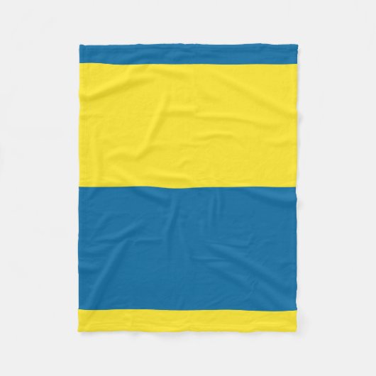 Stripes | Blauw & Geel | Fleece Deken (Voorkant)