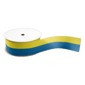 Stripes | Blauw & Geel |  Grosgrain Lint (Spoel)