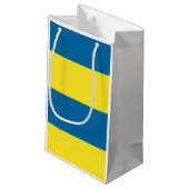 Stripes | Blauw & Geel | Klein Cadeauzakje (Achterkant Gekanteld)