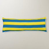 Stripes | Blauw & Geel | Lichaamskussen (Achterkant)