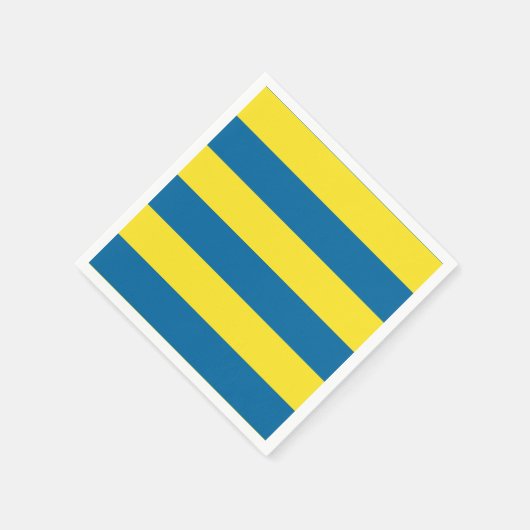 Stripes | Blauw & Geel |  Servetten (Hoek)