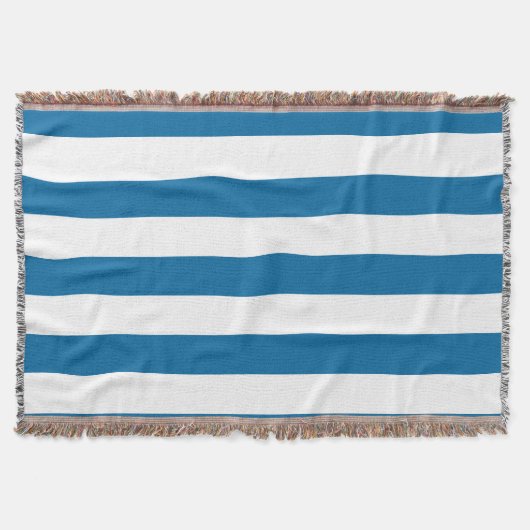 Stripes | Blauw & Wit |  | Deken (Voorkant)