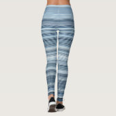 Stripes - Blauwe schelpen Leggings (Achterkant)