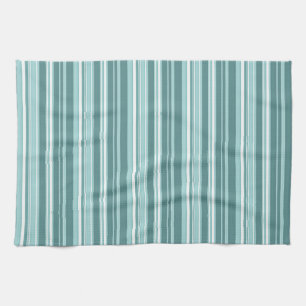 Stripes - Blauwgroen groen blauw Theedoek