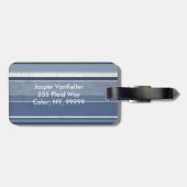 Stripes Blue Bagagelabel (Achterkant horizontaal)