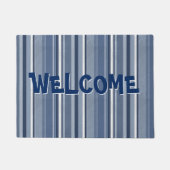 Stripes Blue Deurmat (Voorkant)