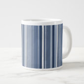 Stripes Blue Grote Koffiekop (Voorkant rechts)