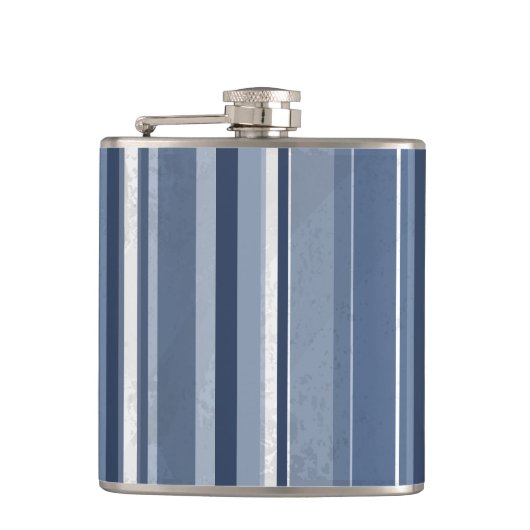 Stripes Blue Heupfles (Voorkant)