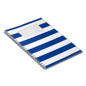 STRIPES Blue op elke kleur Notitieboek (Rechterzijde)