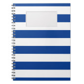 STRIPES Blue op elke kleur Notitieboek (Voorkant)