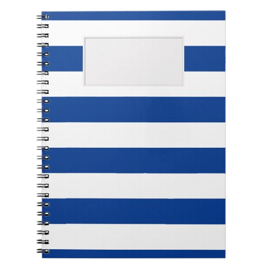 STRIPES Blue op elke kleur Notitieboek (Voorkant)