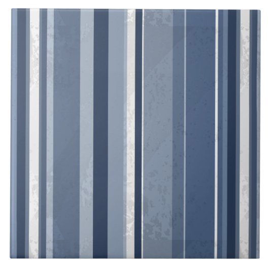 Stripes Blue Tegeltje (Voorkant)