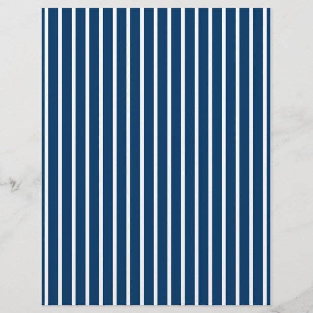 Stripes Blue White-Baby-scrapbook (Voorkant)