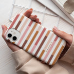 Stripes Blush Neutral Modern Case-Mate iPhone 14 Pro Hoesje<br><div class="desc">Vette strepen in roze,  blozen,  klei,  bruin,  tan,  roest en terracotta. Dit telefoongeval is stijlvol en modern,  met jouw naam of gepersonaliseerd bericht.</div>