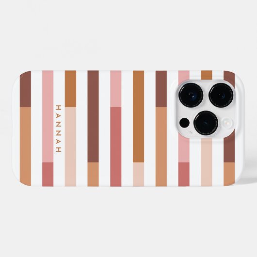 Stripes Blush Neutral Modern Case-Mate iPhone Case (Achterkant (horizontaal))