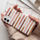 Stripes Blush Neutral Modern iPhone Hoesje