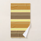 Stripes Brown, Tan, Geel, Abrikozen Bad Handdoek (Handdoek)