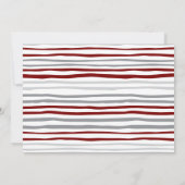 Stripes Burgundy We Moved Moving Announcement Kaart (Achterkant)