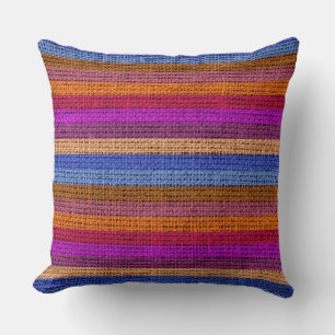 Stripes Burlap Linen Rustic Jute #2 Kussen