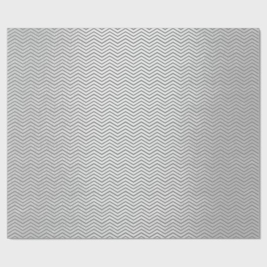 Stripes Chevron Lines Silver Graphite Vip Gray Cadeaupapier (Vlak)