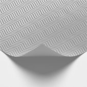 Stripes Chevron Lines Silver Graphite Vip Gray Cadeaupapier (Hoek)