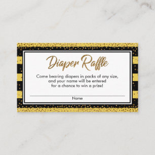 Stripes & Confetti Luier Raffle Ticket Kaarten