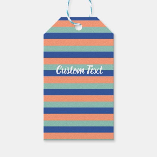 Stripes Custom Photo Gift Label Cadeaulabel (Voorkant)