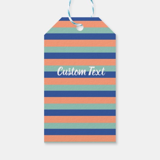 Stripes Custom Photo Gift Label Cadeaulabel (Achterkant)