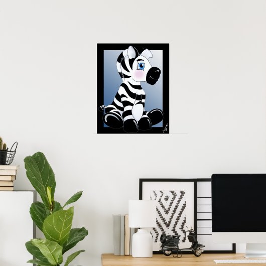 Stripes de Zebra Poster (Thuiskantoor)