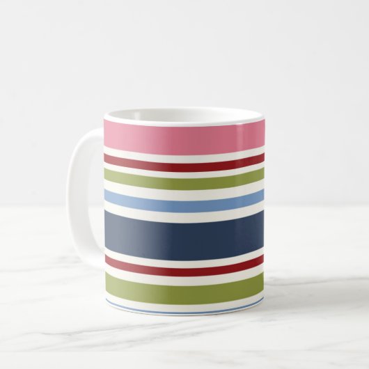 Stripes Deep Hues Koffiemok (Voorkant links)