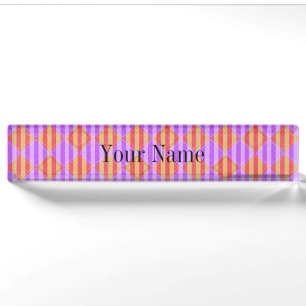 Stripes, diamanten, spotpatroon van Shirley Taylor Naambordje
