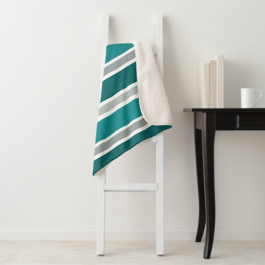 Stripes en aangepaste monogram van het hart dekens (In situ)