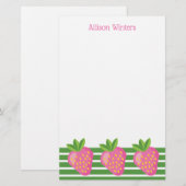 Stripes en aardbeien — Speciaal papier (Voorkant / Achterkant)