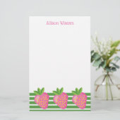 Stripes en aardbeien — Speciaal papier (Staand voorkant)