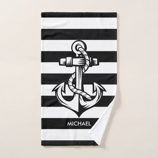 Stripes en anker bad handdoek (Handdoek)