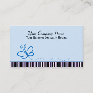 Stripes en blauwe vlinder visitekaartje