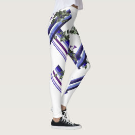 Stripes en bloemen leggings
