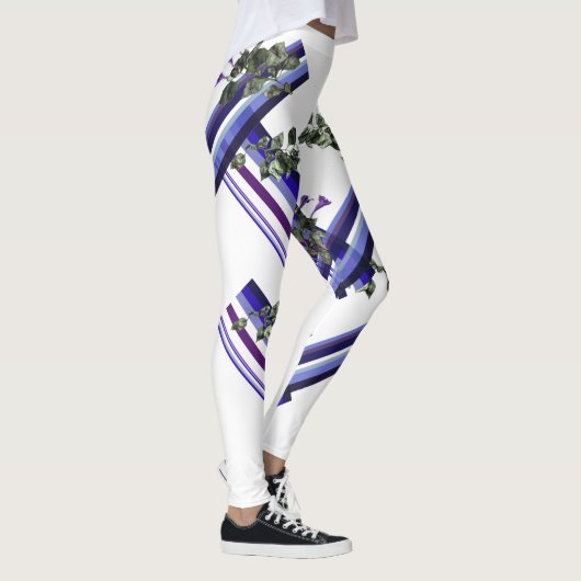 Stripes en bloemen leggings (Rechts)