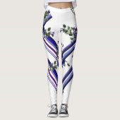 Stripes en bloemen leggings (Voorkant)