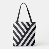Stripes en bloemen tote bag (Achterkant)