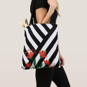 Stripes en bloemen tote bag (Dichtbij)