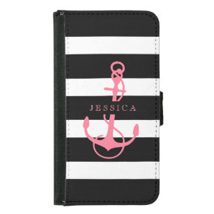 Stripes en bootbevestiging in zwart-wit en roze
