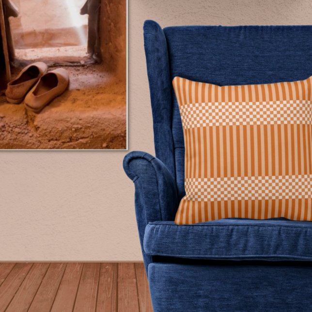 Stripes en chequeshades van Oranje Sierkussen (Creator heeft geüpload)