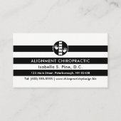Stripes en Chiropractic Logo Appointment Cards Afsprakenkaartje (Voorkant)